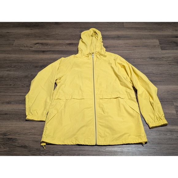 Eileen Fisher Hooded Anorak Zip Jacket Citron Yellow Medium R4AK-J3079M NWT
